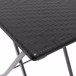 Relaxdays Table pliante de jardin BASTIAN, pour le camping, pratique, H x L x P : 74 x 61,5 x 61,5 cm, noir