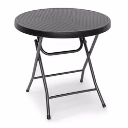Relaxdays BASTIAN, Noir, Plastique, Acier, Forme arrondie, 4 pieds, 8 cm, 740 mm