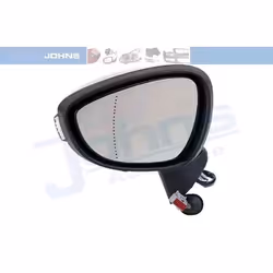 Rétroviseur extérieur; JOHNS; gauche pour ajustage électrique des rétroviseurs, asphérique, chauffant avec couche d'apprêt; p ...