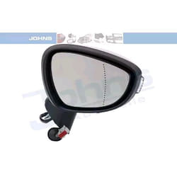 Rétroviseur extérieur Johns 32 03 38-61 droit pour ajustage électrique des rétroviseurs, asphérique, chauffant avec couche d'apprêt FORD: FIESTA 6