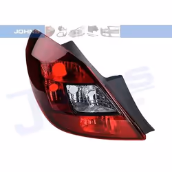 Feu arrière; JOHNS; gauche teinté, Rouge sans porte-lampe; pour OPEL; 1222199, 93196753
