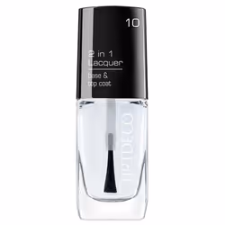 ARTDECO 2 in 1 Lacquer, 10 ml, Transparent, Protection, Gloss, Bouteille, Brosse