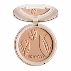 ARTDECO Natural Finish Compact Foundation, Boîtier compact, Poudre, Tous types de peau, Revitalisant, Beige, warm honey