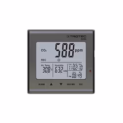 Indispensable pour la documentation de la qualité de l’air intérieur. Moniteur de qualité de l'air enregistrant le taux de CO ...