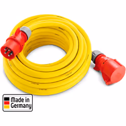 TROTEC Rallonge 20 m 400 V 2,5 mm² Rallonge haute qualité extrêmement robuste de 16 ampères pour 400 volts. Extrêmement robus ...