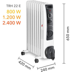Radiateur bain d'huile trh 22 e - Trotec