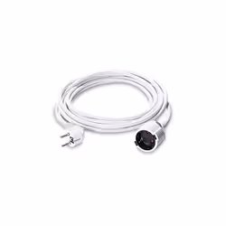 Rallonge PVC Rallonge blanche de 5 mètres, l'accessoire indispensable à la maison comme au travail pour raccord secteur. Cett ...