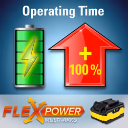 Une batterie supplémentaire vous permettra de travailler plus longtemps sans fil et/ou de charger simultanément votre batteri ...