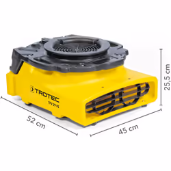 Ce ventilateur turbo très puissant peut être installé dans quatre positions (au niveau du sol, incliné, à la verticale, debou ...