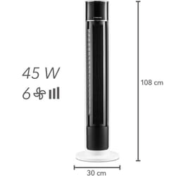 Ventilateur colonne design Trotec tve 39 t - 45W - 108cm - 6 vitesses - télécommande