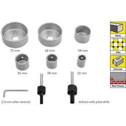 Coffret de scies-cloches en carbure (métal dur) - Trotec