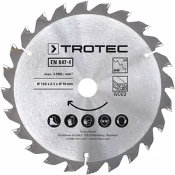Set de trois lames de scie pour bois en acier au carbone de Ø 150 mm (24 dents) – utilisables avec la plupart des scies circu ...