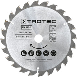 Lames bois pour scie circulaire ø 150 mm (24 dents) 3 pces - Trotec