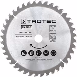 Set de trois lames de scie pour bois en acier au carbone de Ø 150 mm (40 dents) – utilisables avec la plupart des scies circu ...