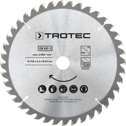 Trotec Lames bois pour scie circulaire Ø 190 mm (40 dents) 3 pces