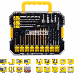 Bien équipé pour les travaux de vissage et de perçage de base dans le métal, la pierre et le bois Ce coffret de 49 pièces uni ...