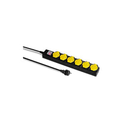 Bloc multiprises à clapet de Protection à Fermeture Automatique PVP6 Long câble de 2 m Puissance maximale : 3.500 Watts - Trotec