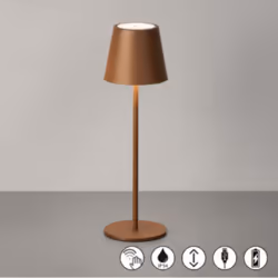 Viletto rouille de Fischer & Honsel est une lampe autonome, dimmable, étanche, rechargeable USB (cordon fourni) - 190 Lumens  ...
