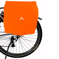vaude raincover for bike bags orange