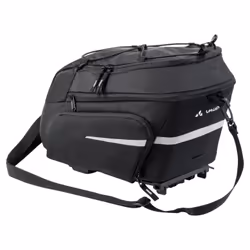 VAUDE Silkroad Plus (i-Rack), Arrière, Sacoche pour bicyclette, Polyamide, Noir, 16 L, 210 mm