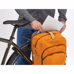 VAUDE eBack Single Arrière Sacoche pour bicyclette 28 L Polyester, Polyuréthane Noir - Vue supplémentaire 4
