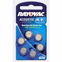 Varta 675, Batterie à usage unique, Zinc-Air, 1,4 V, 6 pièce(s), Argent, 5,35 mm