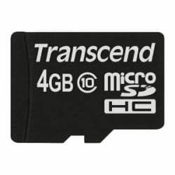 Transcend TS4GUSDC10 mémoire flash 4 Go MicroSDHC NAND Classe 10