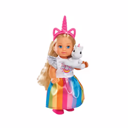 Simba Toys Evi LOVE Unicorn, Mini poupée, Femelle, 3 an(s), Fille, Multicolore