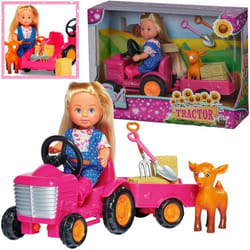 Jouet pour enfants - SIMBA - Evi le fermier avec tracteur et moutons - Fille - Intérieur - 3 ans et plus