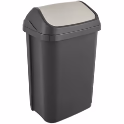 Poubelle robuste avec un couvercle à charnière pratique et une capacité de 25 l pour des sacs poubelle de 35 à 60 litres Élim ...