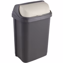 Poubelle compacte avec couvercle coulissant pratique et une capacité de 10 litres pour les sacs à déchets de 20 à 30 litres É ...