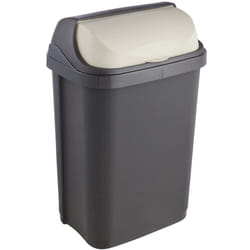 Keeeper - Poubelle avec couvercle coulissant, 10 l, Rasmus, Gris Graphite