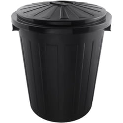 Poubelle multifonctionnelle / poubelle avec couvercle verrouillable, Très grande, Plastique résistant (PP), 50 l, Tapis, Graphite