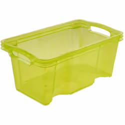 Pour plus d'ordre dans la maison : boîte de rangement polyvalente transparente avec poignées intégrées - idéale pour ranger e ...