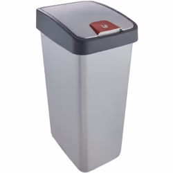 Poubelle haut de gamme à usage intensif avec 2 modes d'ouverture et une capacité de 45 litres pour des sacs poubelle de 60 li ...