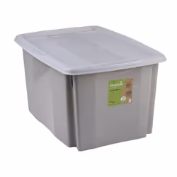 Boîte de Rangement avec Couvercle 45L Gris