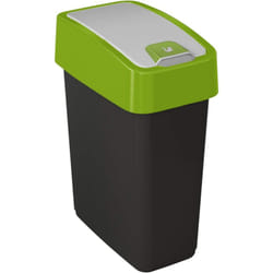 Keeeper - Poubelle Premium avec couvercle à charnière, Soft Touch, 10 l, Magne, Vert