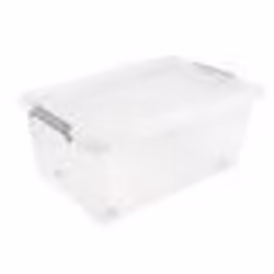 Boîte de rangement - KEEEPER - LARS Clipbox - 58x39x25cm - 40L - transparent