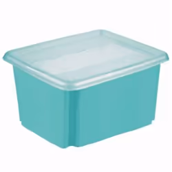 Boîte de rangement robuste, en plastique résistant. Disponible en différentes couleurs dans la collection Emil. Peut être emp ...