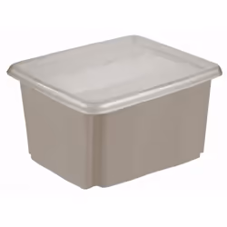 Boîte de rangement robuste, en plastique résistant. Disponible en différentes couleurs dans la collection Emil. Peut être emp ...