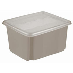 Boîte de rangement, capacité 15 Litres, 38x28,5x20,5, Gris urbain, collection Emil&Emilia