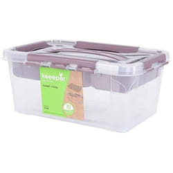 Boîte de Rangement - KEEPER - Hubert+Hilda - 29 x 19 x 124 cm - 42 L - Transparent/Taupe
