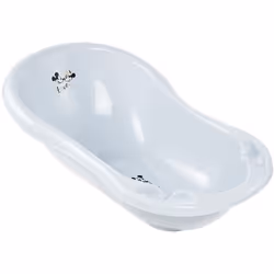 Baignoire mobile pour bébé avec bouchon Bouchon en caoutchouc intégré Distributeur de savon intégré Forme ergonomique