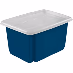 Boîte de rangement robuste, en plastique résistant. Disponible en différentes couleurs dans la collection Emil. Peut être emp ...