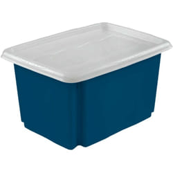 Boîte de rangement, capacité 45 litres, 55,5x40x30, bleu éco, collection Emil&Emilia