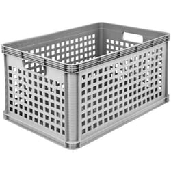 Keeeper - Boîte de rangement avec trous 60 x 40 x 32, gris nordique