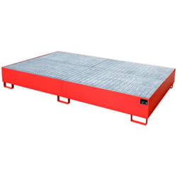 Bauer - Bac de rétention aw 1000-10F, peint, Rouge feu Südlohn
