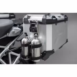 SW-Motech 2 gourdes de 0,6 l, Acier Inox. Avec support mâle. - 2 gourdes de 0,6 l, Acier Inox. Avec support mâle.