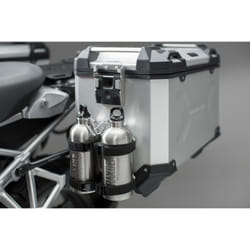 SW-Motech 2 gourdes de 0,6 l, Acier Inox. Avec support mâle. - 2 gourdes de 0,6 l, Acier Inox. Avec support mâle.