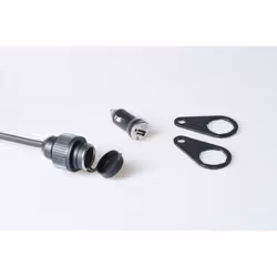 SW-Motech Fixation universelle M8 & M10. Avec USB Adapter. - Fixation universelle M8 & M10. Avec USB Adapter., noir